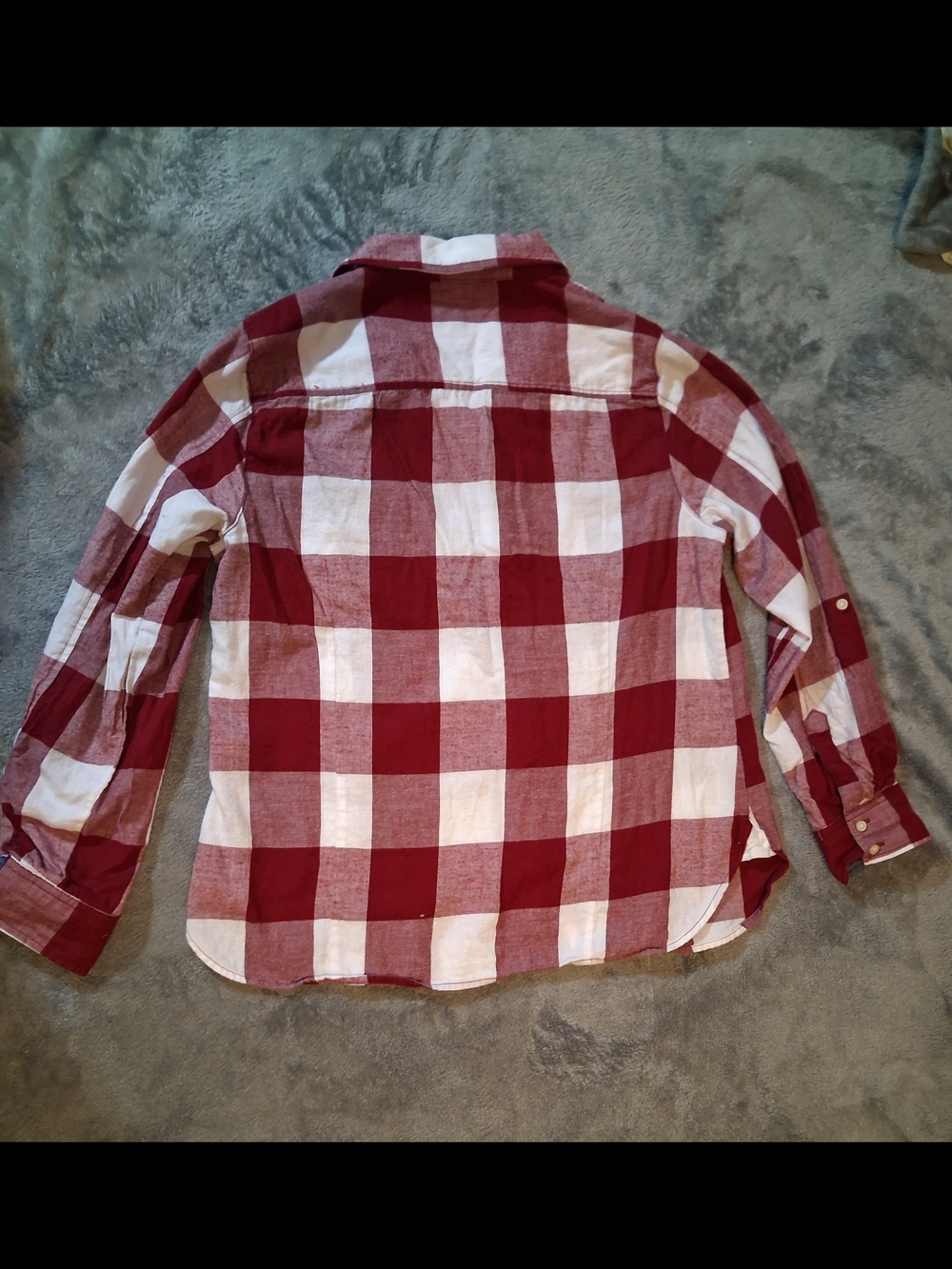 Womens Tommy Hilfiger Red and White Long Sleeve Plaid Button Up Shirt 100%cotton - Picture 6 of 6